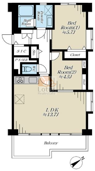 東向島サニーホームズ301間取図