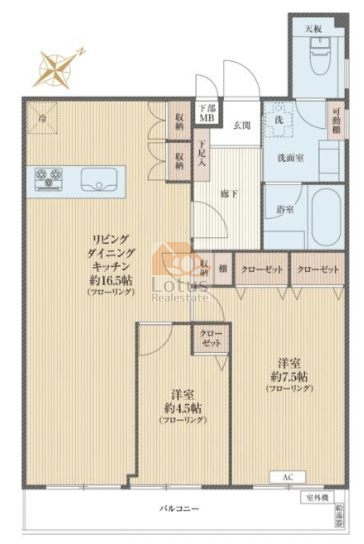 ルミネ等々力4階間取図