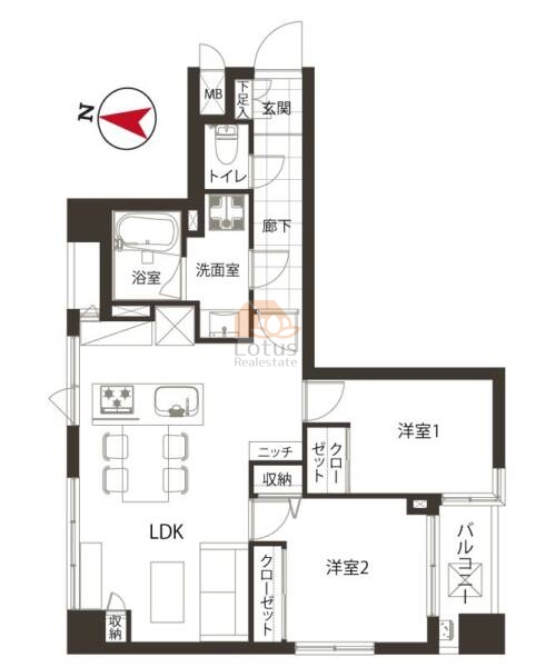 ヴェルデ森下401間取図