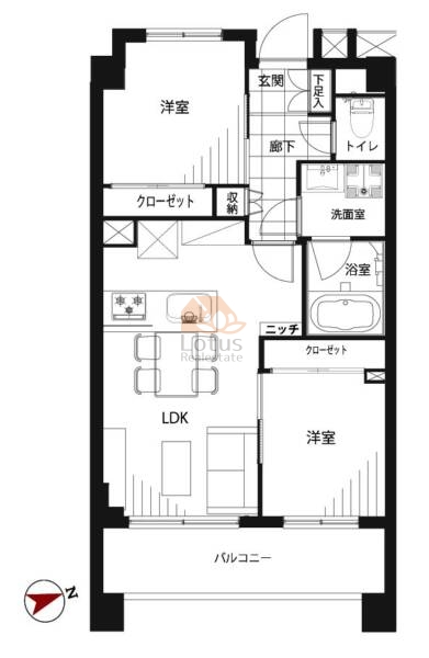 メゾンエクレーレ新宿西戸山614間取図