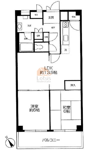 豊玉ハイライズ1階間取図