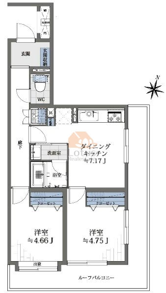 コープ野村荻窪406間取図