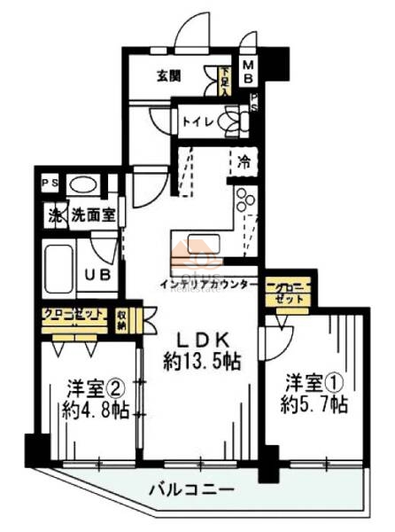 ヴィアシテラ東京9階間取図