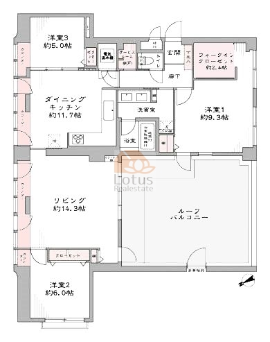 善福寺コーポ801間取図