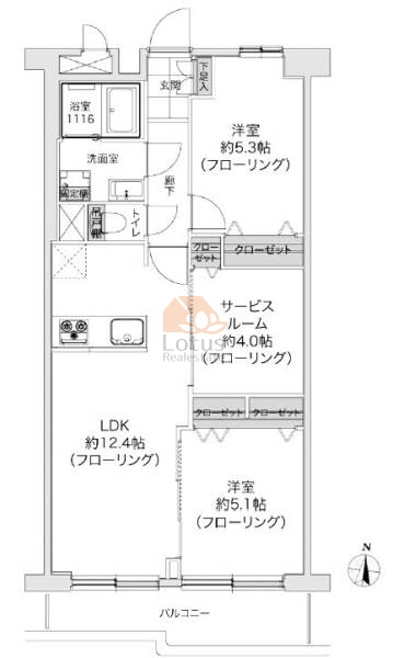 木場ハイツ213間取図