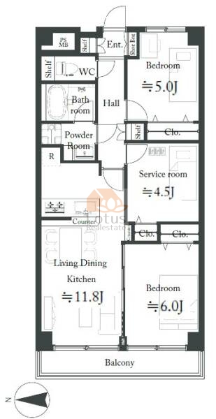 ニューライフマンション木場206間取図