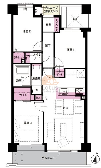 グランベル西新井204間取図