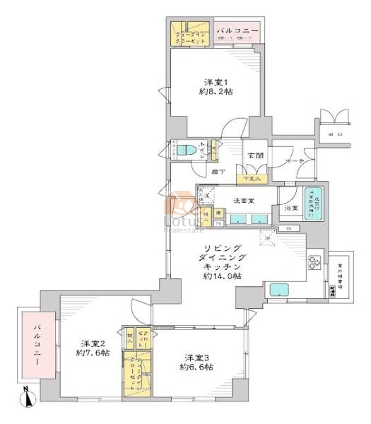 グリーンサイト芝公園501間取図