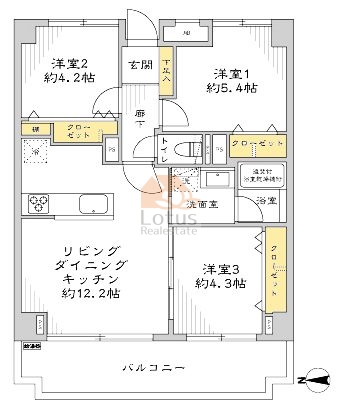 菊川サニーハイツ407間取図