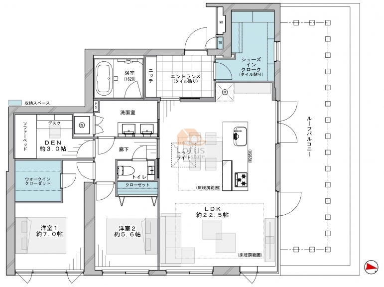 イトーピア西原イデア401間取図