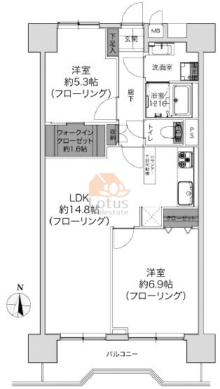 ソフィア東大島403間取図