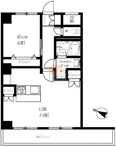 ライオンズマンション高田馬場402間取図