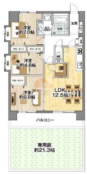 モアクレスト赤羽１番館101間取図