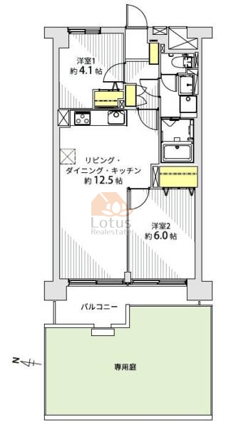ネオコーポ西大島2102間取図