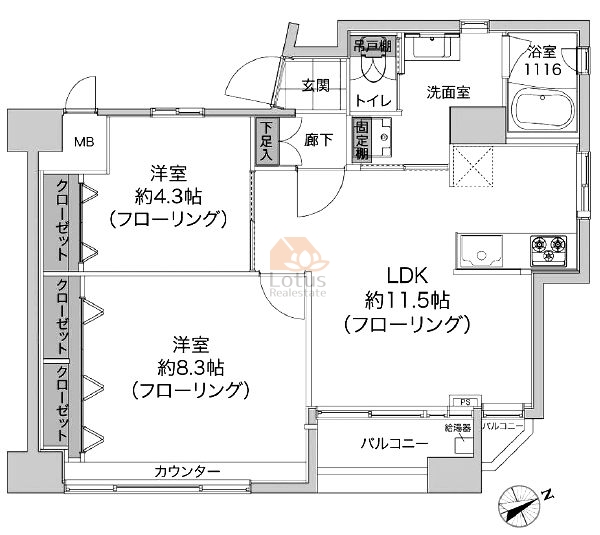 シルバーパレス千駄木502間取図