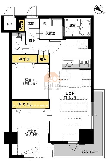 曳舟ダイヤモンドマンション201間取図