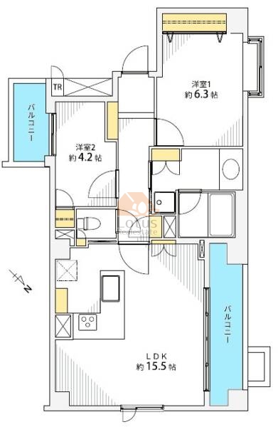 フェリアル池袋アルシエーロ206間取図