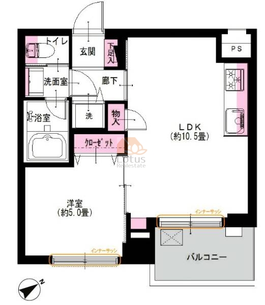 ウェルシャン築地403間取図