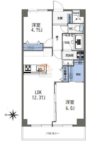 ライオンズマンション方南町202間取図