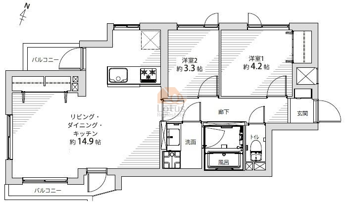 メルシー武蔵小山201間取図