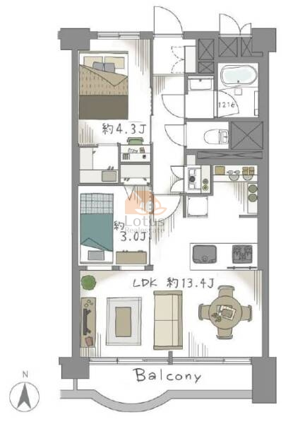 東陽サニーハイツ506間取図