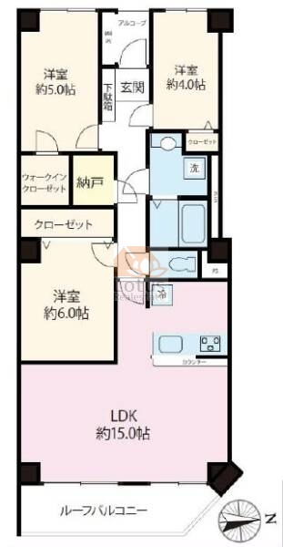 ライオンズステーションプラザ梅島204間取図