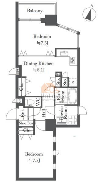 デュオスカーラ阿佐ヶ谷２604間取図