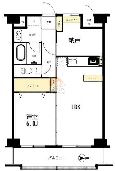 ライオンズマンション西新井本町第２306間取図