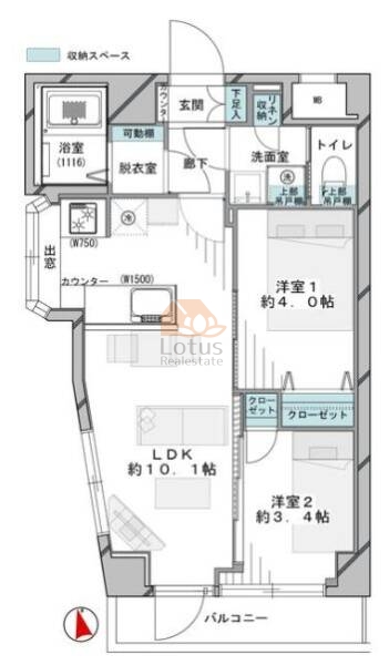 ダイカンプラザ上野3号館401間取図