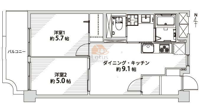 亀戸パークハイツ704間取図