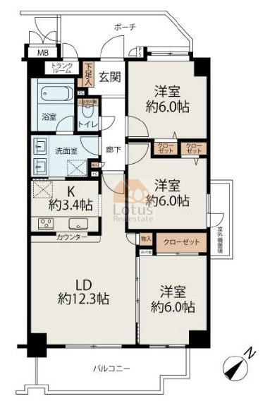 アルファグランデ一之江参番街207間取図