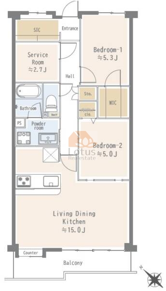 ガーデンプラザ船堀202間取図