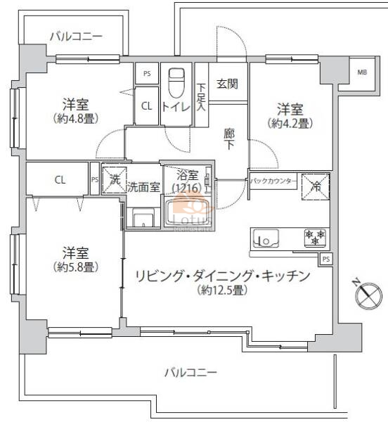 ニックアーバンハイム町屋301間取図