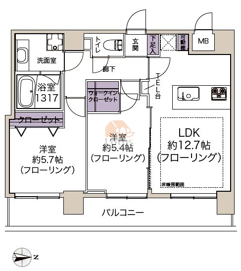 エスタシオン高円寺803間取図