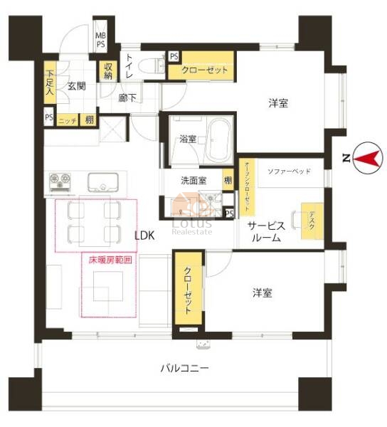 クリオ浅草弐番館306間取図