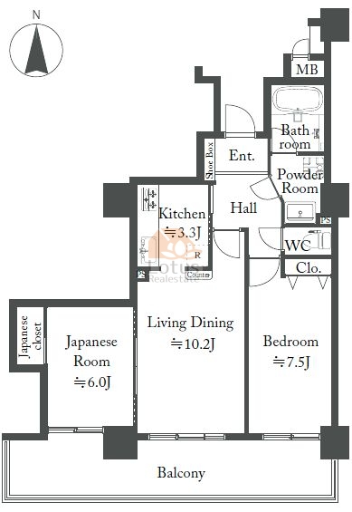 グランシティレイディアントタワー1404間取図