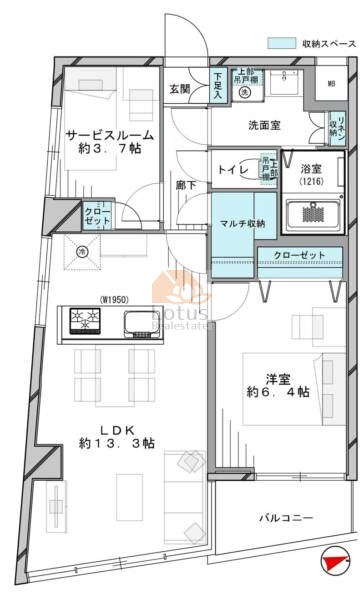 阿佐谷グリーンハイツ301間取図