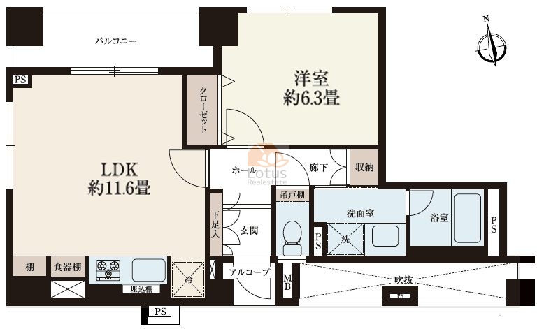 サンスターレ浅草橋6階間取図