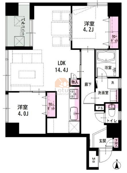 ドムール入谷503間取図