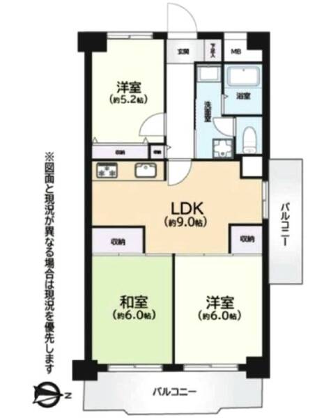 サンハイム竹の塚501間取図