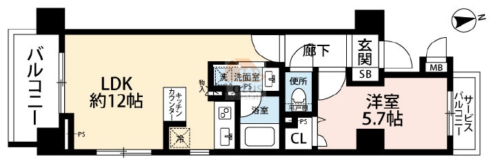 ザグランデレガーロ浅草206間取図