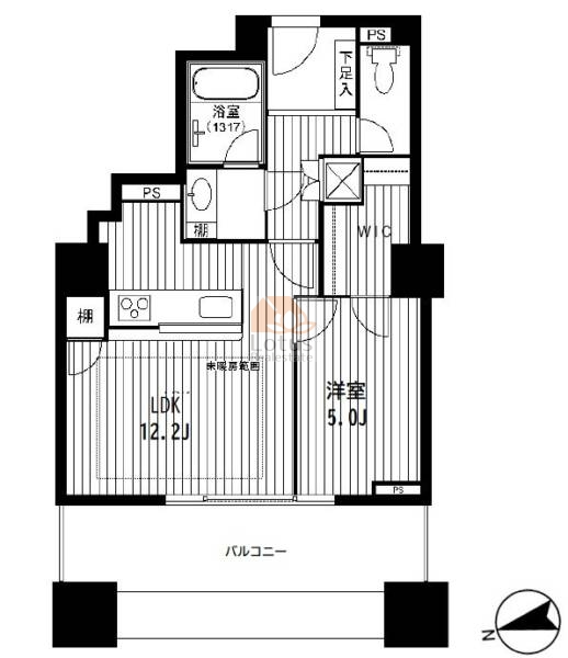 ザタワーグランディア805間取図