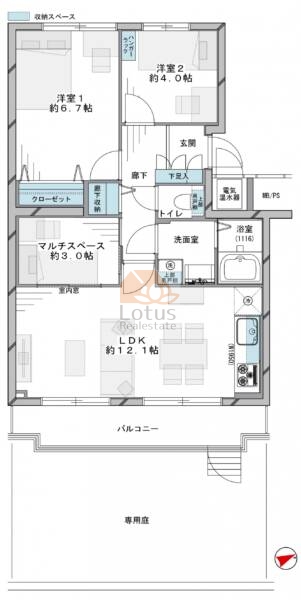 チュリス桜上水103間取図