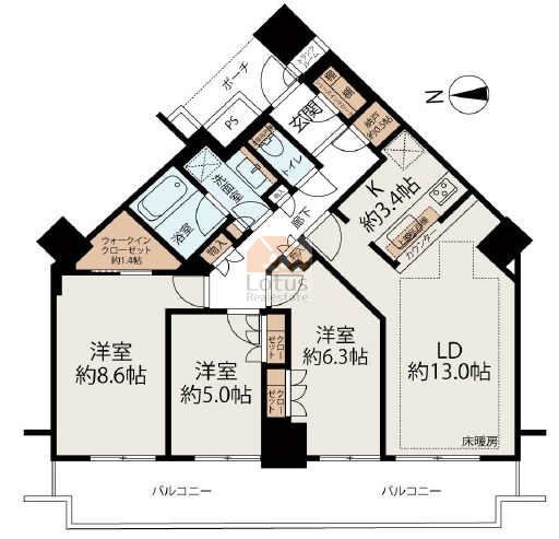 シティタワー品川1505間取図