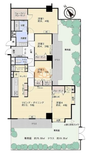 コスモお花茶屋弐番館103間取図