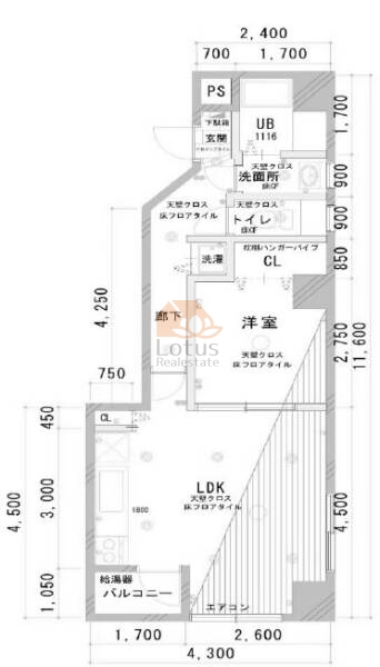 タカシマ両国マンション1007間取図