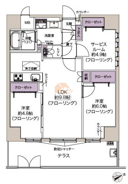 マイキャッスル綾瀬103間取図