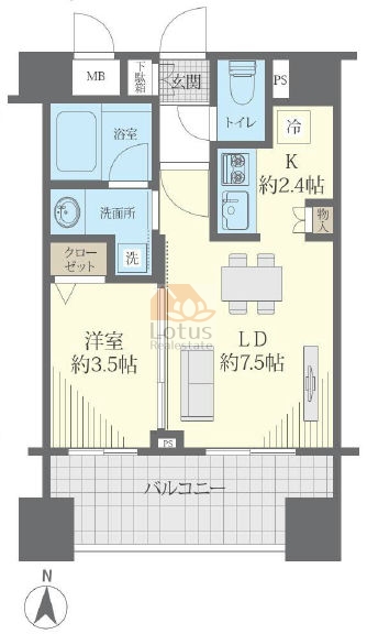 ダイナシティ台東三ノ輪802間取図