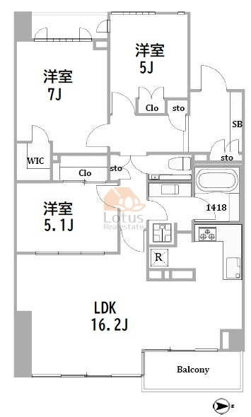 グランドメゾン白金三光坂307間取図