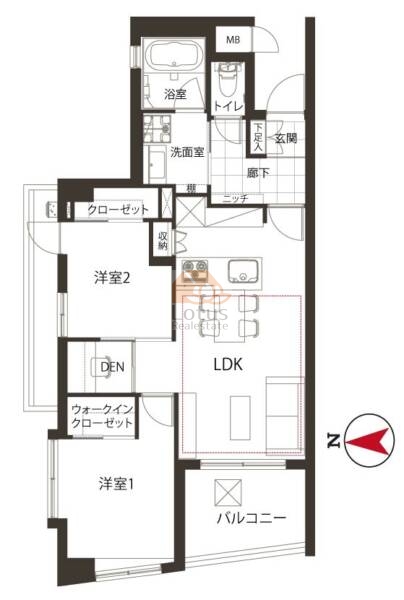 ルイシャトレ新中野201間取図